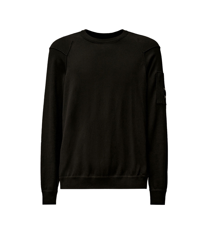 【新品未使用】SEA CREWNECK SWEATSHIRT BLACK／M SEA ISLAND CREWNECK LENS KNIT BLACK C.P. COMPANY - Sweatshirt